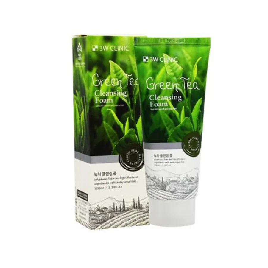 FACE WASH 3W CLINIC BROWN RICE CLAENSING FOAM 100ML